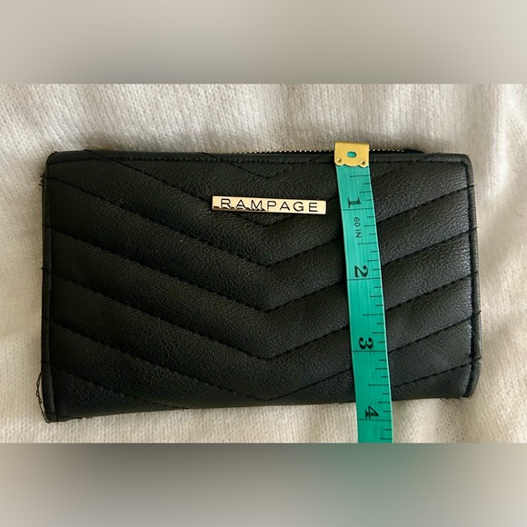 Rampage Black Quilted Wallet with Gold Hardware - Picture 6 of 7